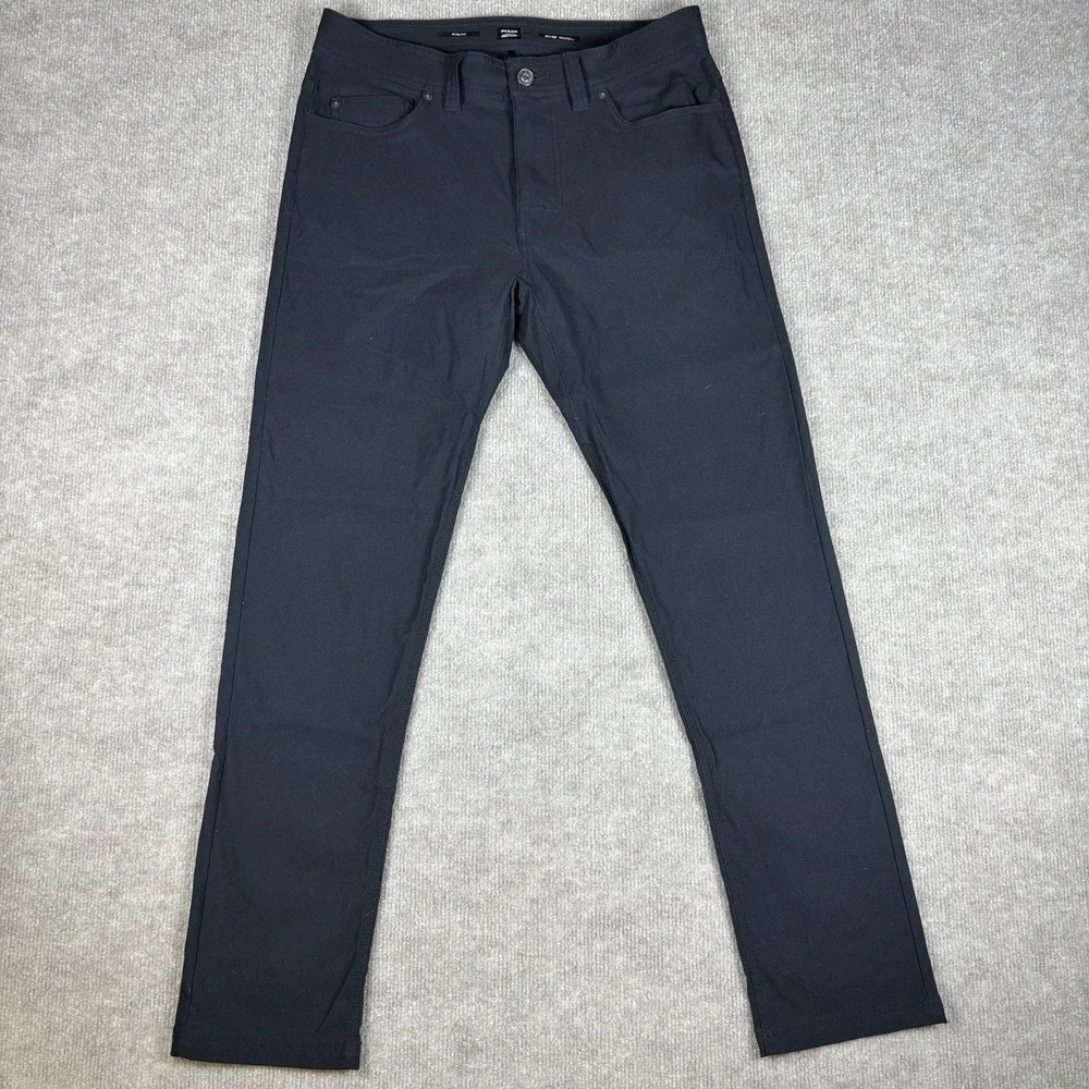 Prana Slim Fit Pants Mens 31x30 Black Stretch 5 Pocket Performance Hiking